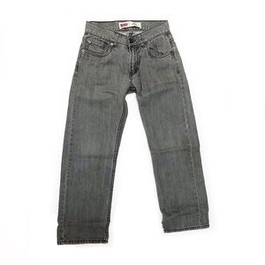 LEVI'S '505 STRAIGHT' CROPPED JEANS